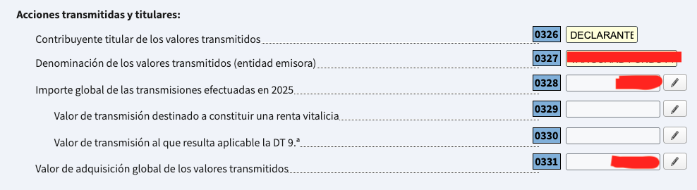 Acciones Transmitidas